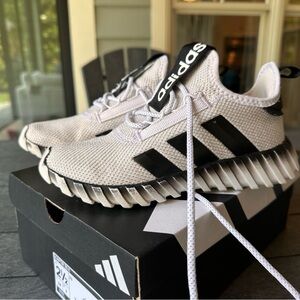 Adidas Kaptir 3S K White and Black Running Shoes